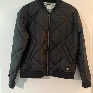 Dickies Black Quilted Bomber Jacket